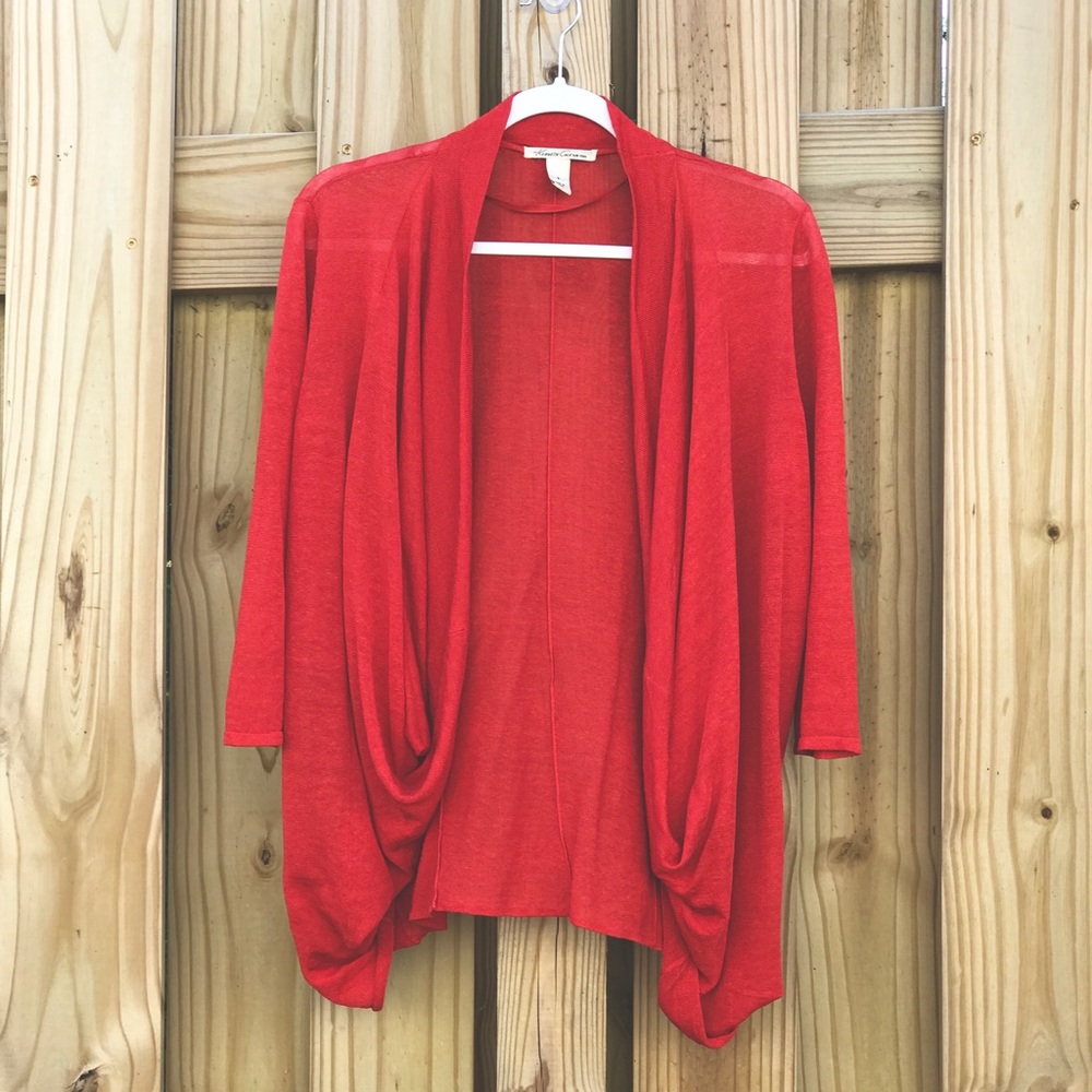 Kenneth Cole open front draped cardigan